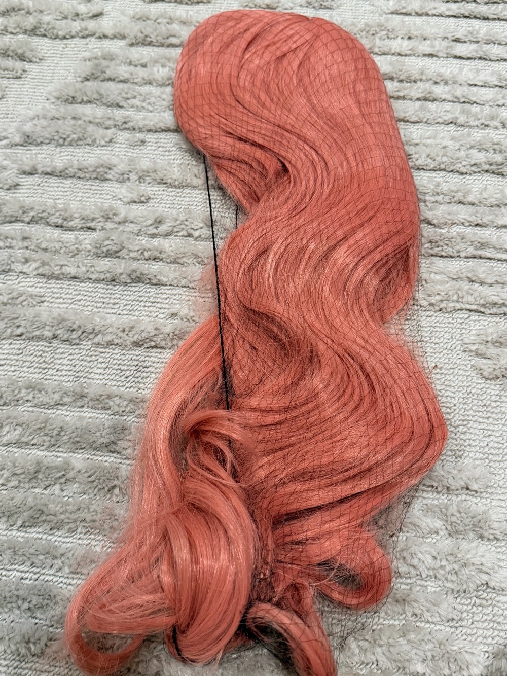 New Long Hair Wig - Coral Pink